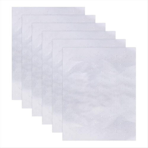 6 Sheet Glitter Rhinestone Iron on Crystal Rhinestone Decals