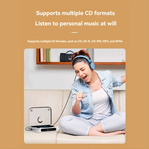 Bluetooth CD-speler Draagbare BT-luidspreker LED-scherm Stereospeler
