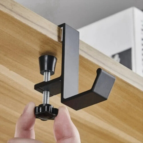 5 Pcs Single-Layer Locking Table Hook Student Bag Hook White