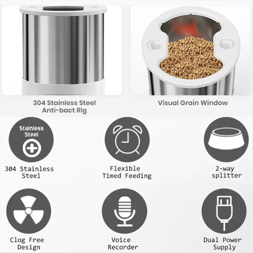 Dispensador automático de comida para gatos e cães de 3 litros 2