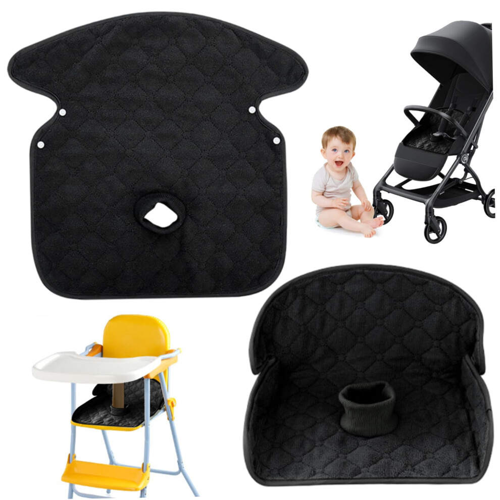 Potty Training Car Seat Protector 2-Pack 15X16 Foldable Absorbent Leakproof Non-Slip Machine Washable Black