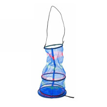 Fishing Cast Net 25x65cm Mini Fishing Basket Three-Tiered Collapsible Colorful Lightweight Portable Creel Net