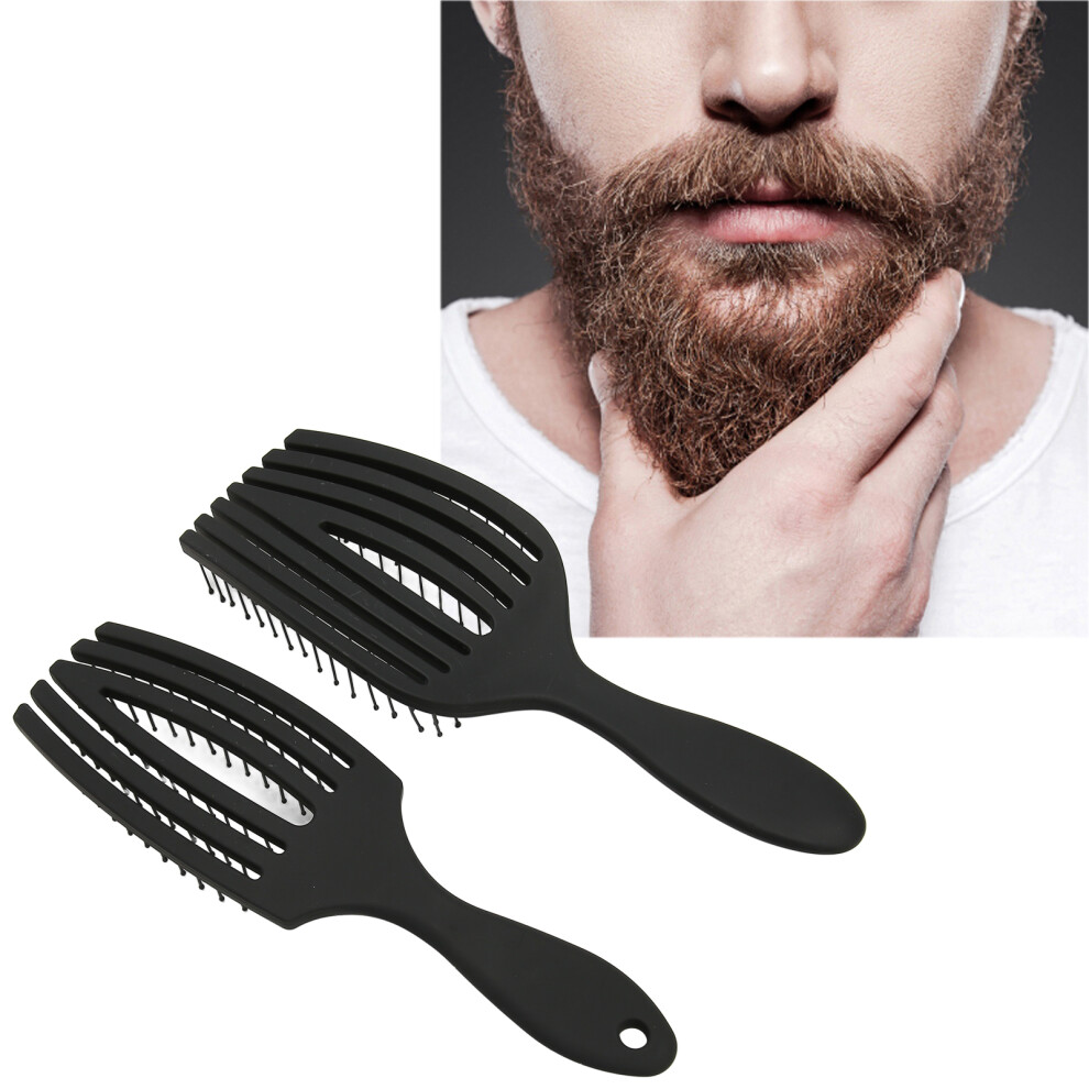 Unisex Professional 2Pcs 8 Row Hair Comb Set For Detangling Wet & Dry Hair Massage