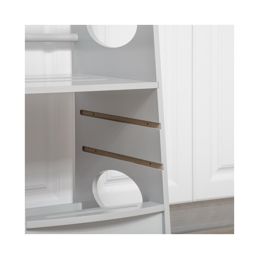 Toddler Step Stool with Adjustable Platform Grey Kids Kitchen Tower Compact and Safe for Children Easy to Use and Clean-image-OPC-PMG2TGJ-NEW