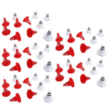 60 Pcs Red White Mini Traffic Cones for Soccer Training & RC Car Gaming