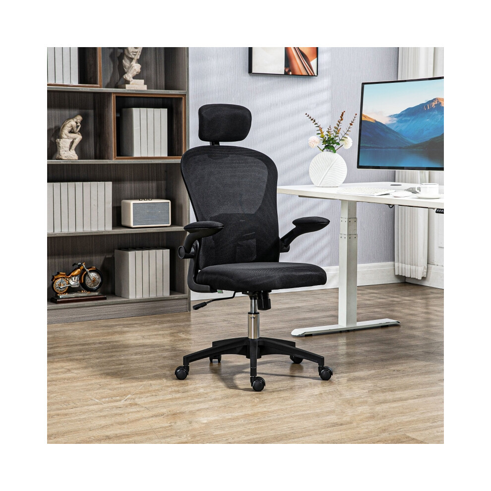 Multi-Adjustable Office Chair with Lumbar & Head Support Mesh Back Ergonomic Design Black for Comfort & Support-image-OPC-PMG2WDB-NEW