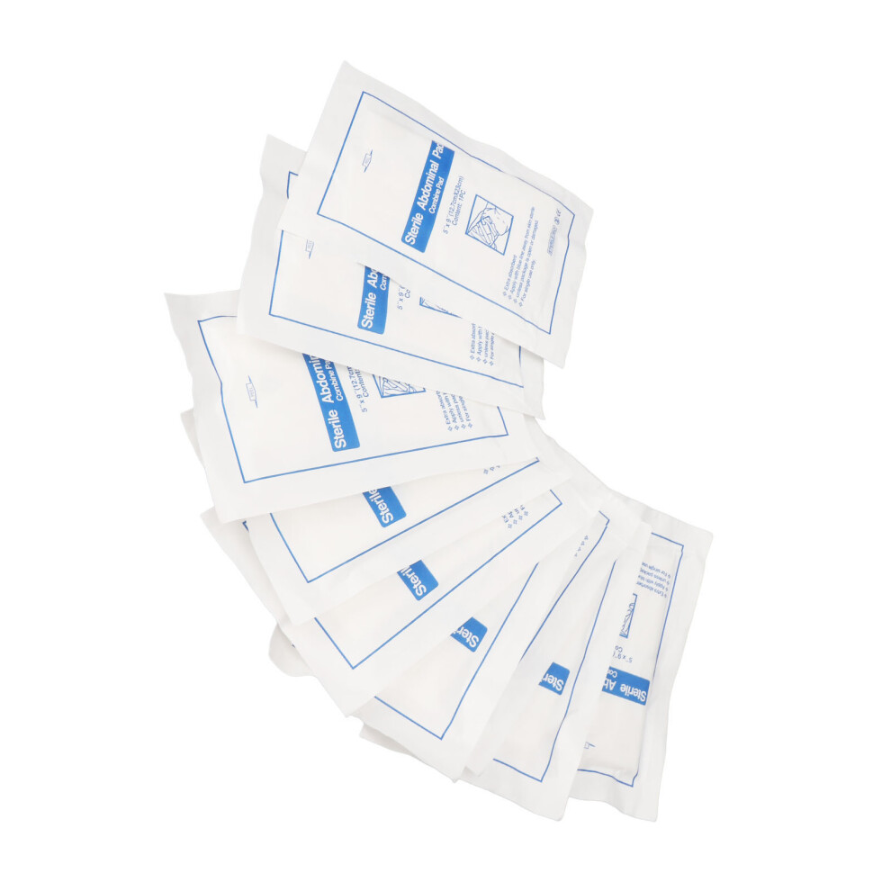 Sealed Edge 10pcs Abdominal Pads for Post-Op & Injury Wounds
