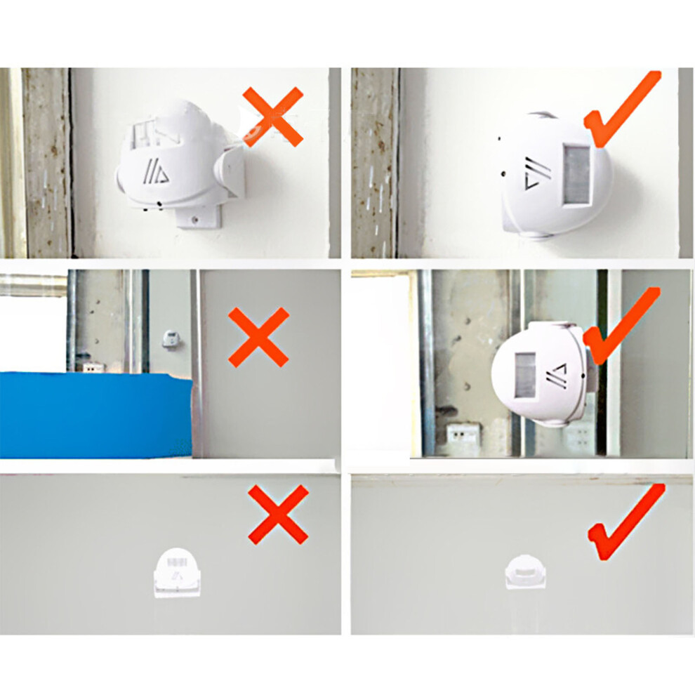 Abs Plastic Infrared Door Alarm With Motion Detection Voice Alerts Music 7891355792886