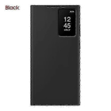 (As show, One size) Smart View Wallet Flip Case compatible with Galaxy S23 Ultra SM-S918B S-View Phone Case Cover SZRH A-GBr