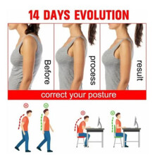 Nylon Posture Corrector Belt for Men & Women Adjustable XL Grey