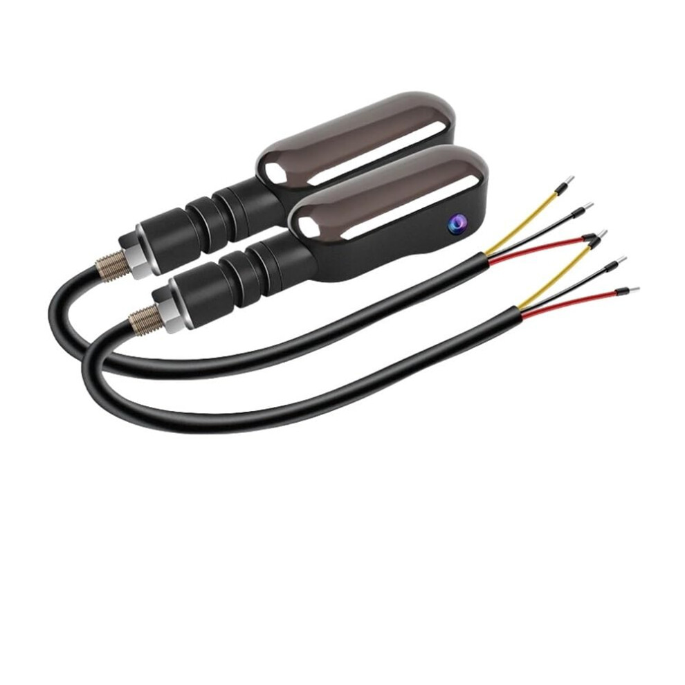 Motorbike Turning Indicators 1 Pair Universal Led Turn Signals Projection Sequential Flashing Running Lights Amber 9084446626445