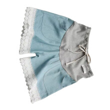 Schwangerschafts-Jeans-Shorts für den Sommer, Hellblau, M, atmungsaktiv, mit Kordelzug