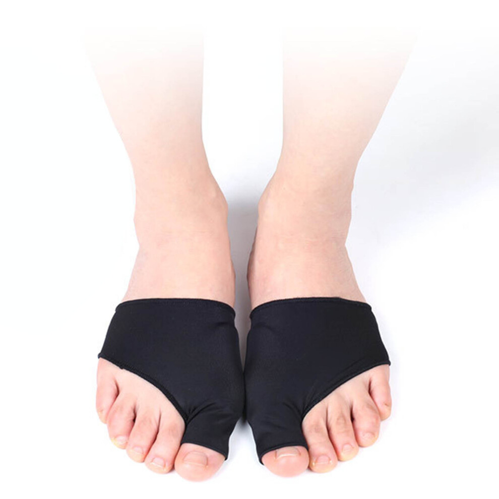 Black Bunion Corrector Sleeve Men Women S 35-39 Breathable Support