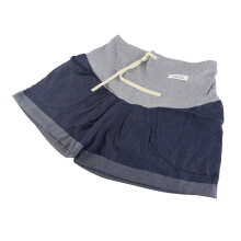 Maternity Drawstring Denim Shorts with Pockets - Dark Blue Size M