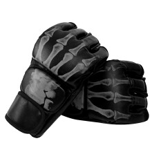 Half Finger Sports Gloves PU Leather, Black, 12cm Width, 22cm Length