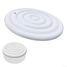 Energy Saving Spa Cover Inflatable Lid, Round 145cm White, Rain Overflow Protection, Heat Insulator, Fits Round Hot Tubs