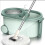 Extendable Handle Easy Wring Floor Cleaning System Microfibre Spin Mop And Bucket Set With Wringer 2 Refill Heads 1