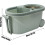 Extendable Handle Easy Wring Floor Cleaning System Microfibre Spin Mop And Bucket Set With Wringer 2 Refill Heads 4