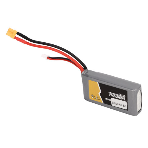7,4V 2000mAh LiPo grau 7,2x3,4x1,7cm 8C XT30F