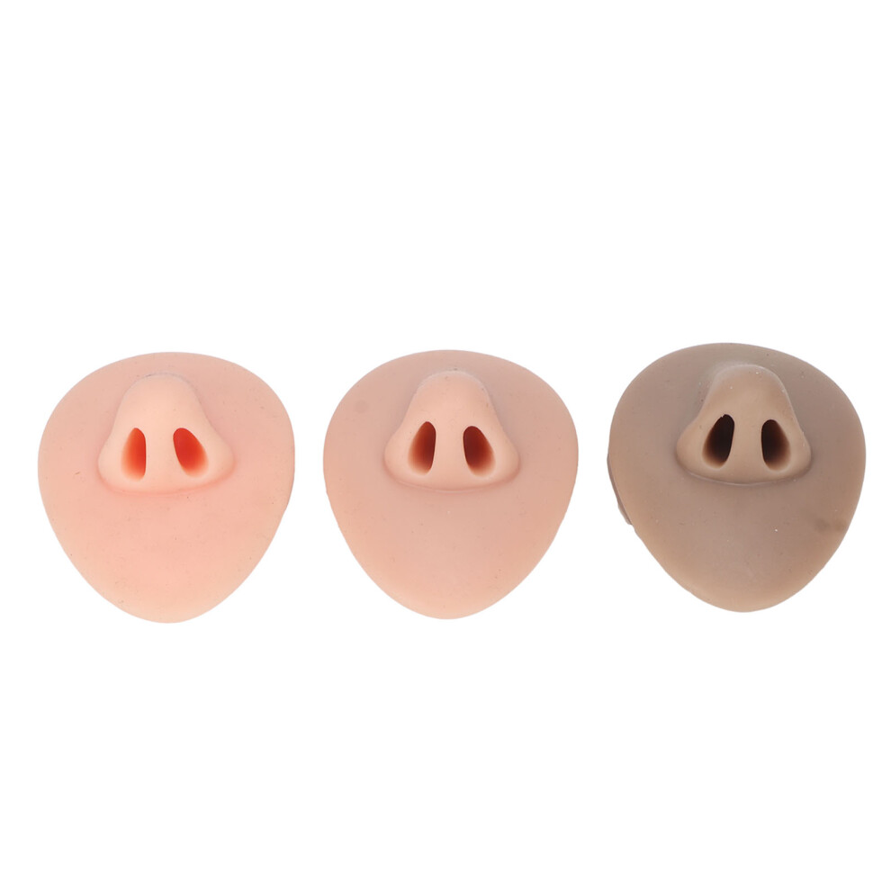 3pcs Silicone Nose Models with Acrylic Stand for Piercing Practice & Display