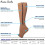 Flesh Color L/XL Zipper Compression Socks Nylon Soft Breathable 9
