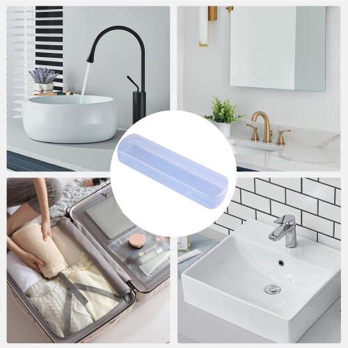 Travel Toothbrush Case Portable Organizer Waterproof Toothbrush And Toothpaste Case Blue Multi Function Storage Box 2