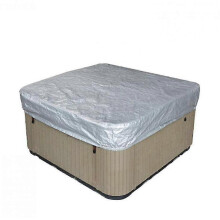 (231*231*30cm, sliver) SNQTV-Waterproof Polyester Square Hot Tub Cover Outdoor Spa Covers Square Hot Tub Cover