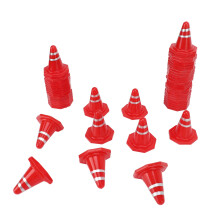 Compact 50Pcs Mini Traffic Cone Toys - Bright Durable & Versatile