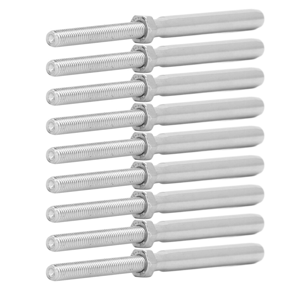 10Pcs Stainless Steel M6 Thread Swage Lag Screw Cable Railing Hardware 9341355828170