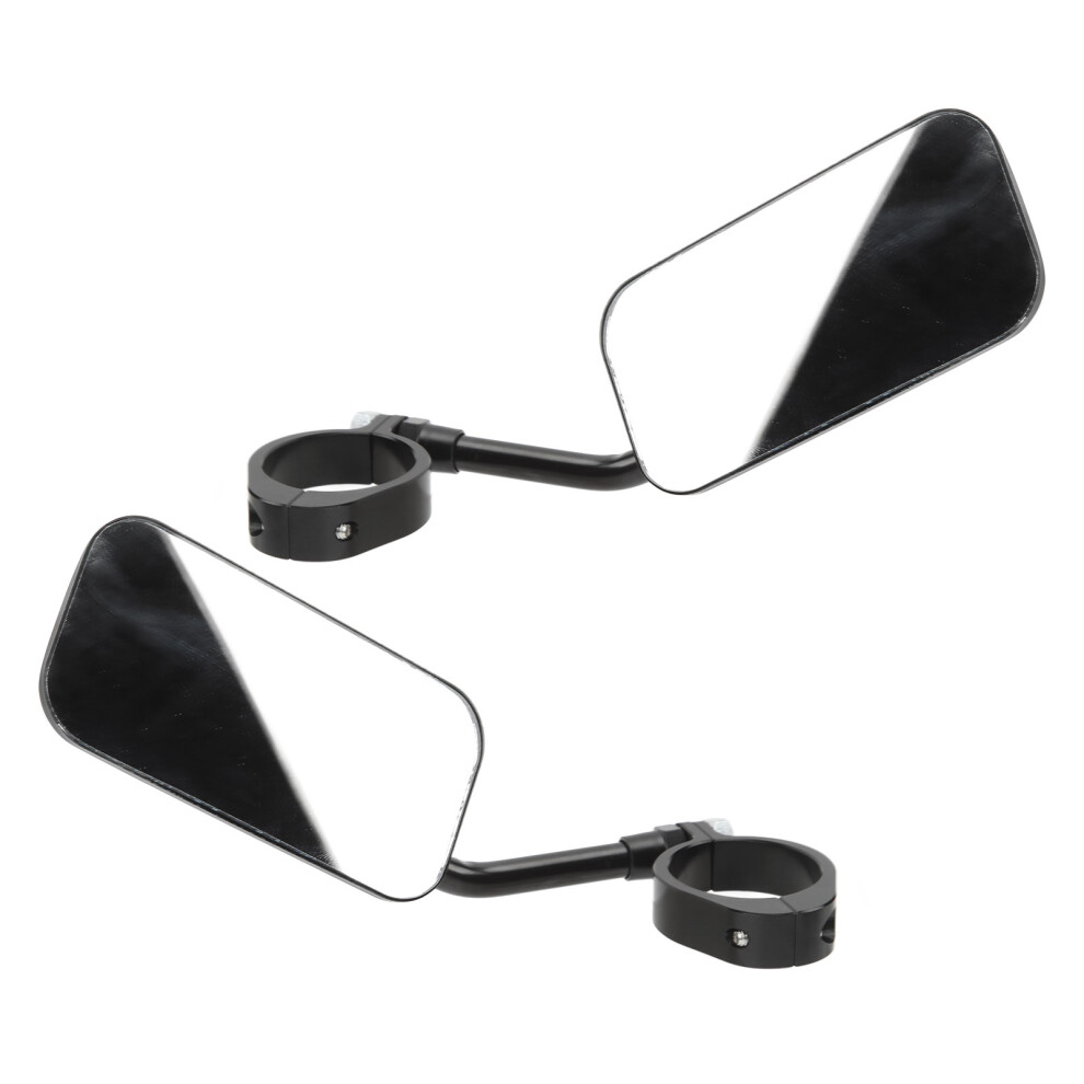 Square Motorcycle Rearview Mirror 38Mm Aluminum Shock Absorber Black 5041355828258