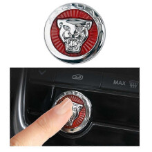(As show, One size) Button Start Center Control Switch Knob Head Decorative Sequin Cap Cover Decal Trim fit for Jaguar XFL XE XEL XJ XJL F-PACE F-Type