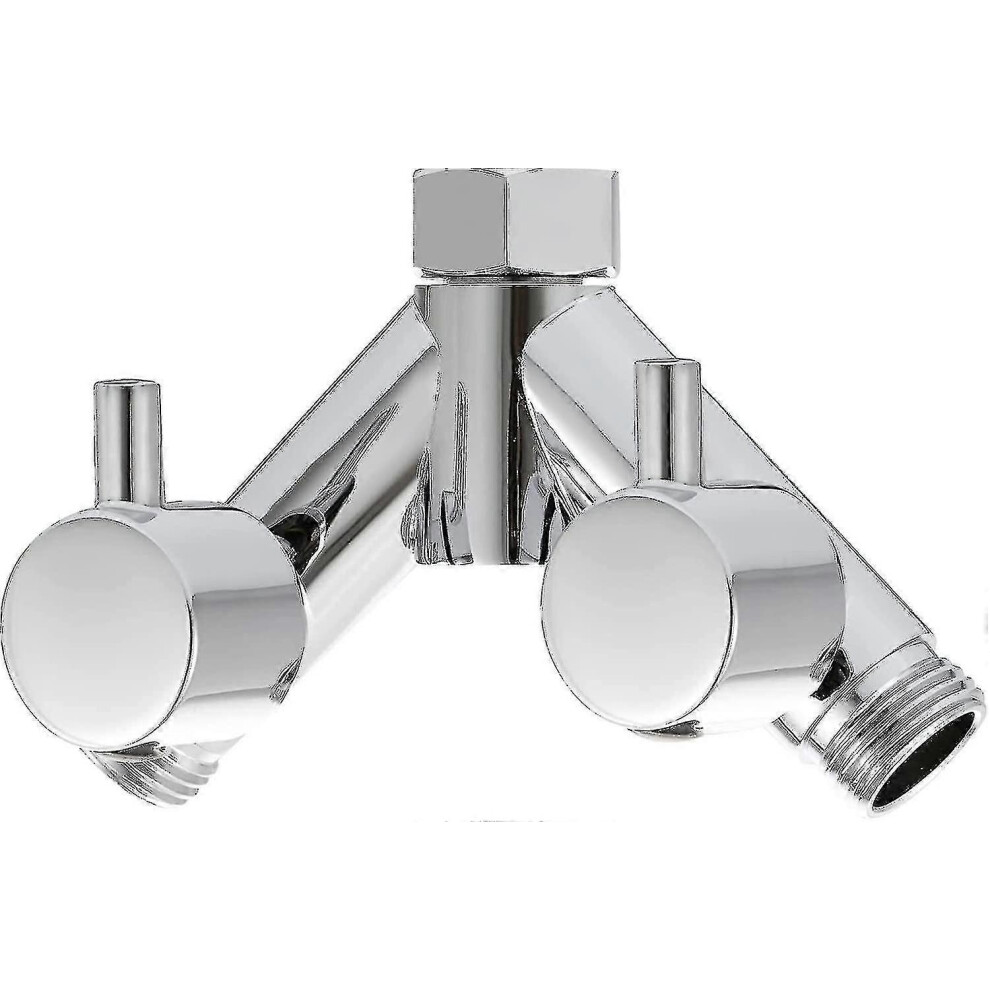 (As Show, One Size) Snqtv-Brass Diverter Valve Shower Shut-Off Valve 2-Way Y Splitter 1/2 Inch For Shower Hose And Shower Head Chrome 4612192182417