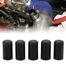 10 Stück 10 mm Silikon wasserdichter Vakuum Schlauch Endstopfen Schwarz für den Automobilgebrauch