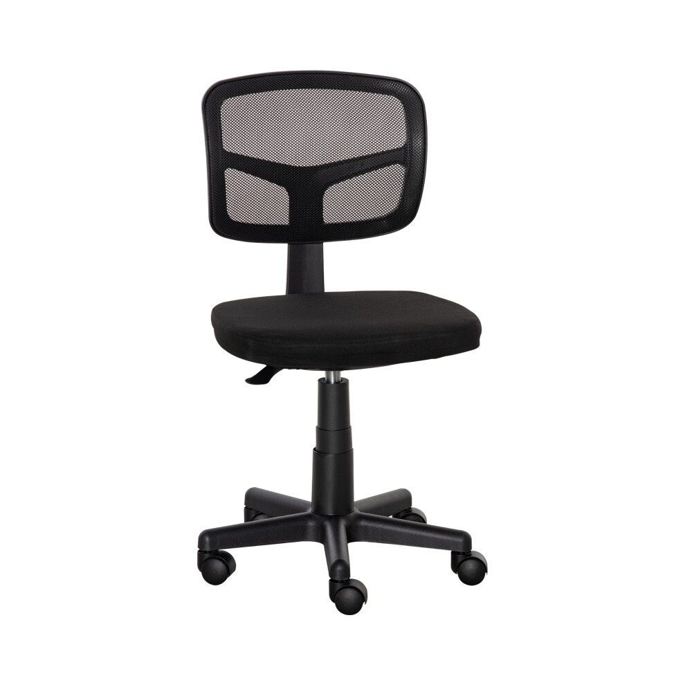 Office Chair without Arms Ergonomic Mesh Swivel Desk Chair Height Adjustable with Wheels Supports up to 120kg for Home & Study-image-OPC-PMG5FZ6-NEW