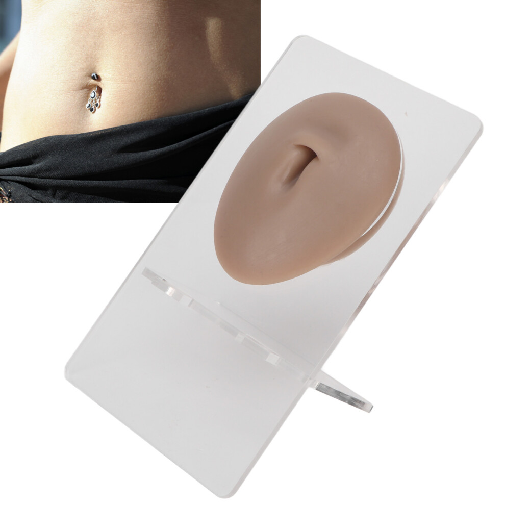 Dark Silicone Belly Model For Piercing Practice, 3D, Skin