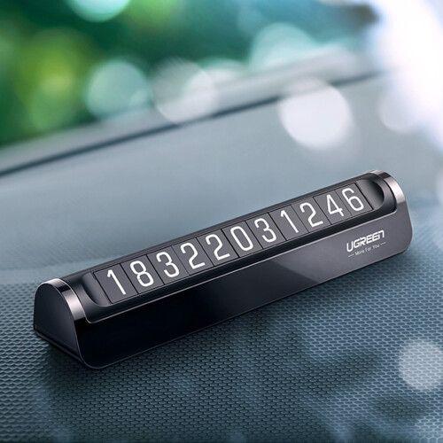 Ugreen Telefonnummernschild für Auto - Schwarz 1