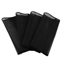 Horse Fly Boots Breathable Mesh Fly Leggings Durable Adjustable Leg Guards 4 Piece Set 18.9x14.96x14.96 Inches Black