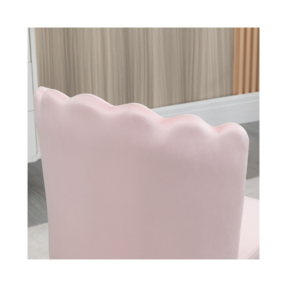 Dining Chairs Set of 2 - Pink Velvet Upholstered Kitchen Chairs with Gold Metal Legs and Backrest for Living Room and Reception-image-OPC-PMG5H6P-NEW