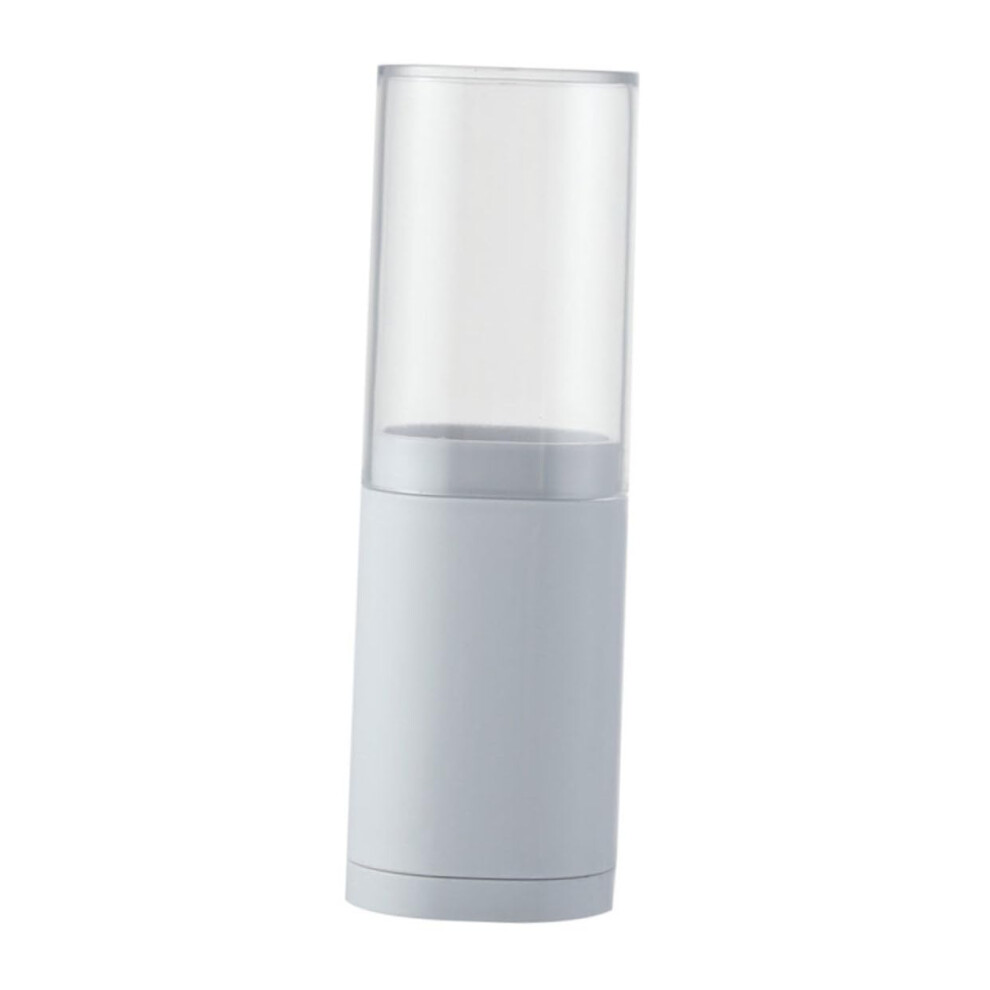 Plastic Toothbrush Holder Travel Case, Portable Mouthwash Cup Organizer, White Toiletry Container With Secure Seal