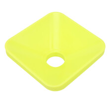 10 Stück leuchtend bunte quadratische Trainingskegel, 17,7 x 17,7 x 5 cm, Grün