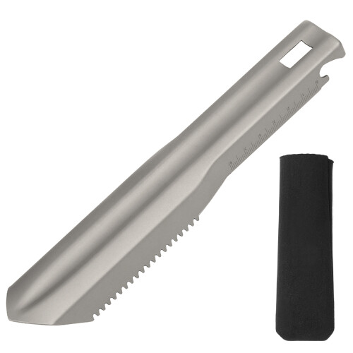 Compact Titanium Digging Tool with Multi-Functions and Carrying Pouch 2