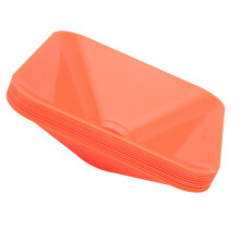 10 Stück Leuchtende Stapelbare Trainingshütchen 17,7x17,7x5 cm Orange