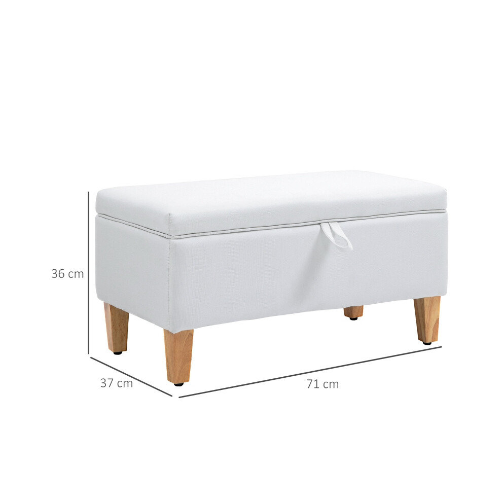 Storage Ottoman with Padded Top Cream White Rubberwood Legs Linen Footstool for Bed End and Seating-image-OPC-PMG5MDV-NEW