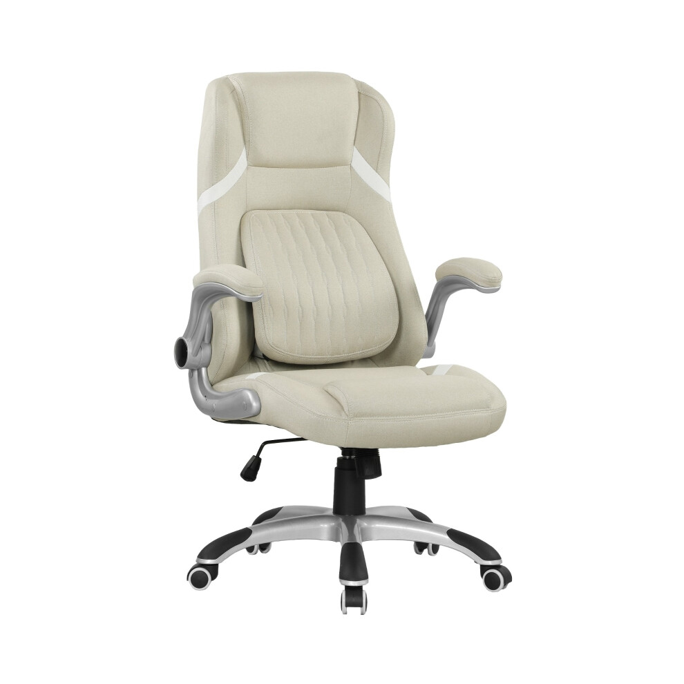 Modern Linen-Look Office Chair Adjustable Height & Tension Beige Comfortable Ergonomic Design for Office & Home-image-OPC-PMG5MG2-NEW