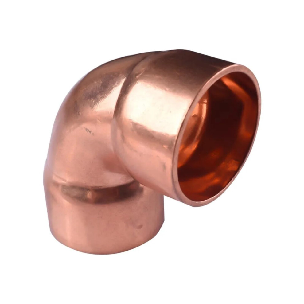 6.35-219Mm Id Weld Socket End Feed Solder Elbow 90 Degree Copper Pipe Fitting, Pure Copper, Ac, 12.7Mm X 0.8Mm Weld Tube 9067246336134