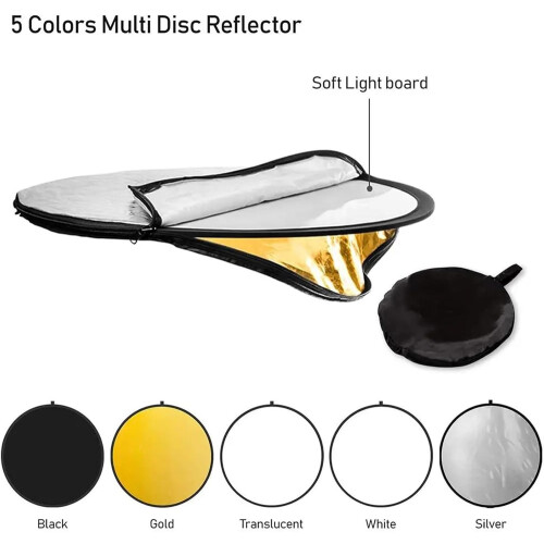 Portable Collapsible Round Photography Reflector 30cm Diffuser Disc For Studio And Outdoor Lighting 2