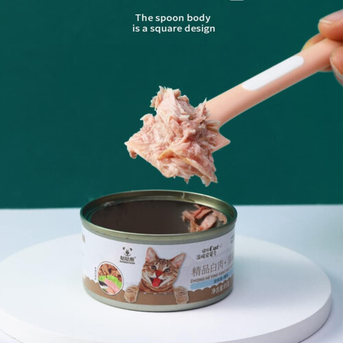 Pet Spoon 2-Piece Grey, Pet Feeding Spoon Set For Pets 2