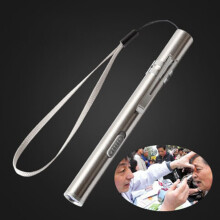 Yellow Stainless Steel Pen Light 60LM USB Rechargeable 130mm