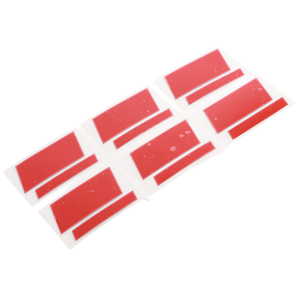 6Pcs Reflective Pet Car Wheel Decals 7X5cm For 18-21In Wheels Red 6911355871617