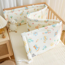 Cot Liner Headboard Bumper Padded Side Protectors 200x28cm Mesh Breathable Baby Bed B05
